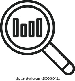 Search Analytics icon vector image. Can also be used for Business Startup. Suitable for mobile apps, web apps and print media.