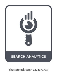 search analytics icon vector on white background, search analytics trendy filled icons from Business and analytics collection, search analytics vector illustration