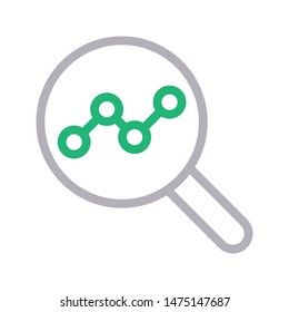 search anlytic colour line vector icon