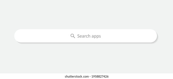 Search Apps Bar UI Vector in Modern Flat Design