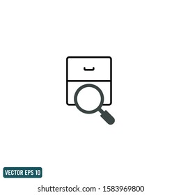 Search Archive Icon Vector Design Element Logo Template