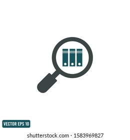 Search Archive Icon Vector Design Element Logo Template