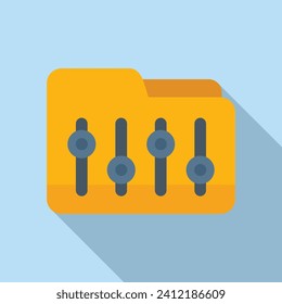 Search arrange filter icon flat vector. Process home. App data business