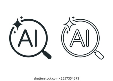 Search artificial intelligence. Ai generate. Illustration vector 