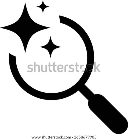 Search artificial intelligence. find and analyze with Machine learning. AI search icons. editing, searching for questions sign. Magnifying glass with stars
