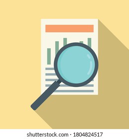 Search audit info icon. Flat illustration of search audit info vector icon for web design