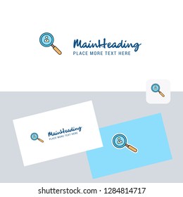 Search avatar  vector logotype with business card template. Elegant corporate identity. - Vector