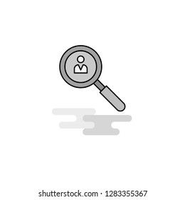Search avatar  Web Icon. Flat Line Filled Gray Icon Vector