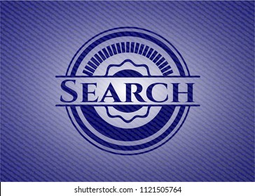 Search badge with jean texture