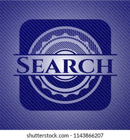 Search badge with jean texture