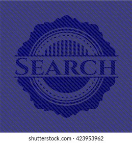 Search badge with jean texture