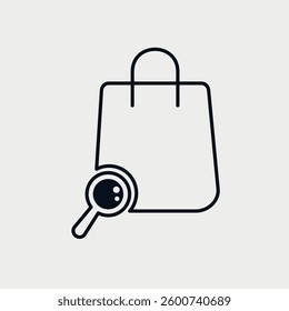 search bag logo design concept. Vector Illustration.