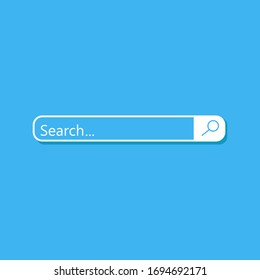 Search bar in browser on blue background.