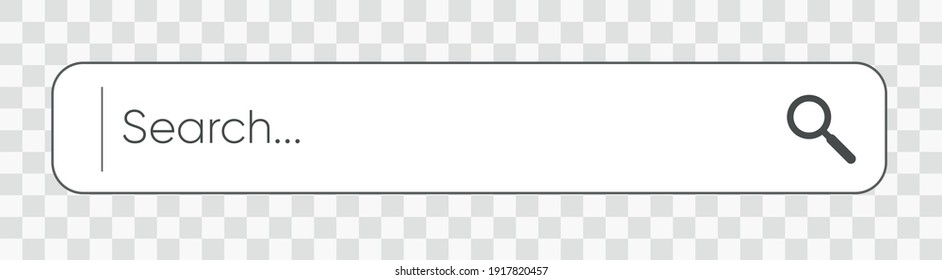 Search bar for browser and web site. Search windows set isolated on gray. Vector illustration