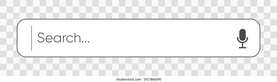 Search bar for browser and web site. Search windows set isolated on gray. Vector illustration