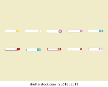 Search Bar Button Element Set