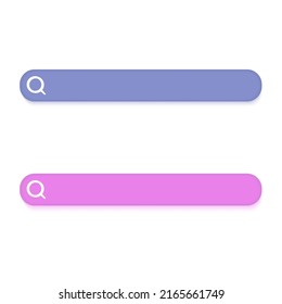 Search bar buttons, 3d illustration