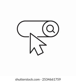 search bar click icon sign vector