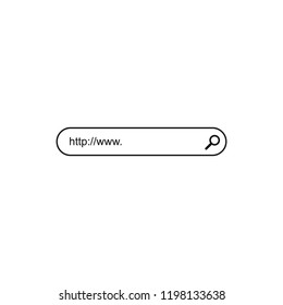 Search bar design, of search boxes ui - ux design and web site. Flat design, vector illustration on background.