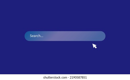 Search bar design element. Search Bar. Modern design of internet page. Vector illustration.