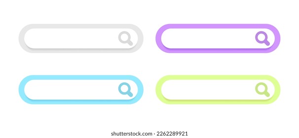 Suchleiste-Design-Element. Modernes Suchsymbol-Konzept. Vektorgrafik einzeln auf weißem Hintergrund.