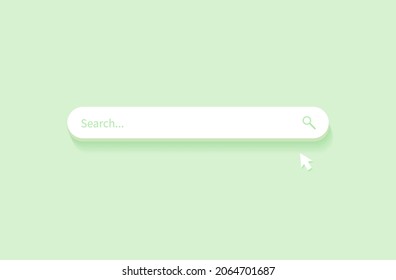 Suchleiste-Design-Element. Suchleiste nach Benutzeroberfläche. Grüner Hintergrund. Vektorgrafik