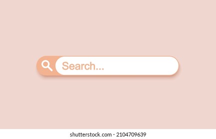 Search bar design element. Search Bar for UI. Vector illustration

