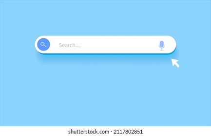 Search bar design element. Search Bar for UI. Vector illustration