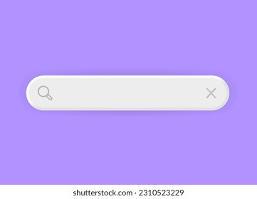 Search bar design element. Search Bar for UI. Vector illustration. 