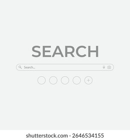 Search bar design element search bar for ui elements