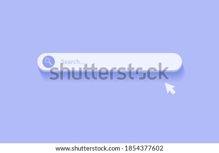 Search bar design element. Search Bar for UI. Vector illustration