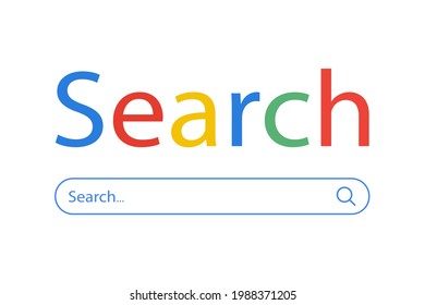 Search bar design element. Web page template. Isolated background. User interface icon.