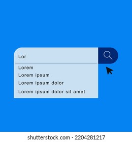 Search bar design element for web and mobile app. vector illustration. eps 10.