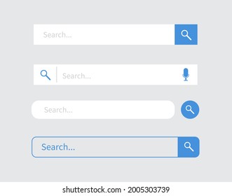 Suchleiste-Design-Element. Suchleiste für Website und UI, mobile Apps. Vektorgrafik