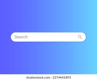 Search bar element on a website or app. Query field, find button. User can enter keywords to find relevant information. Useful for web designers, developers, and users, vector on colorful background