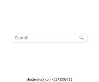 Search bar element on a website or app. Query field, find button. User can enter keywords to find relevant information. Useful for web designers, developers, and users, interface vector illustration