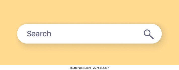 Search bar element on a website or app. Query field, find button. User can enter keywords to find relevant information. Useful for web designers, developers, and users, vector on colorful background