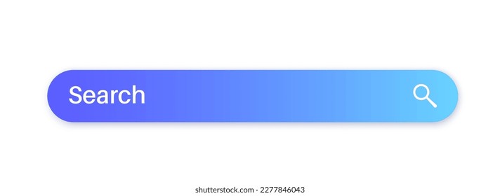 Suchleiste-Element auf einer Website oder App. Suchfeld, Schaltfläche finden. Benutzer können Schlagwörter eingeben, um relevante Informationen zu finden. Nützlich für Webdesigner, Entwickler und Benutzer, Vektorgrafik-Schnittstellengrafik