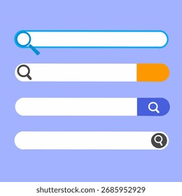 Elementos de la barra de búsqueda con los iconos de la lupa.