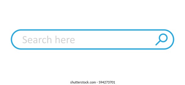 Search bar field. Vector interface element with search button. Flat vector illustration on white background.