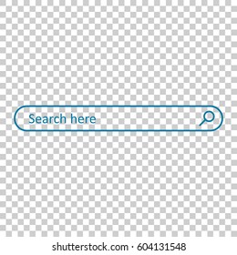 Search bar field. Vector interface element with search button. Flat vector illustration on isolated background.