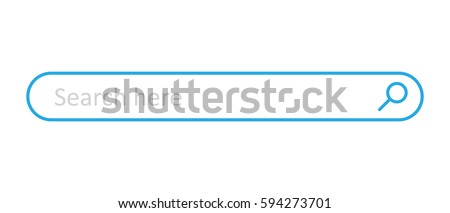 Search bar field. Vector interface element with search button. Flat vector illustration on white background.