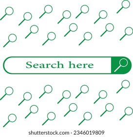 search bar field. Vector widget with search button. Professionally illustrated on a white background.