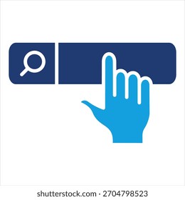 Barra de Búsqueda Flat Blue Icon Ilustración vectorial