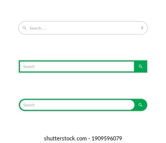 Search Bar in Flat Design. Website Searching Box Icon Vector
