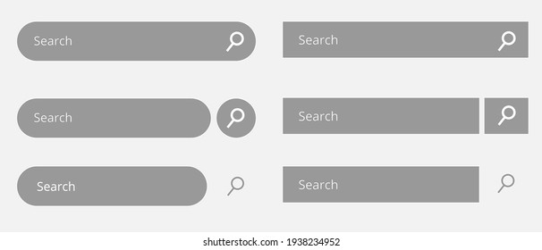 Icono plano de la barra de búsqueda. Símbolo vectorial aislado para la interfaz de usuario web.