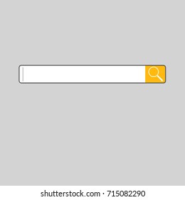 Search bar in flat style. Web browser button template. Vector illustration.