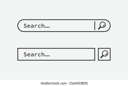 Search bar in flat style. Website address vector illustration on isolated background. Internet link sign business concept.