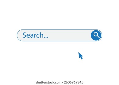 Search bar, flat web design element
