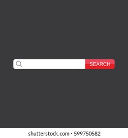 Search bar, flat web design element